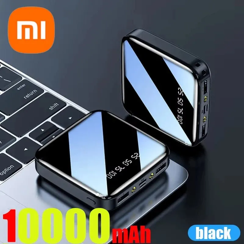 Mini Portable Power Bank Fast Charging Pocket-Sized with LED Flashlight Digital Display Mobile Phone Accessory