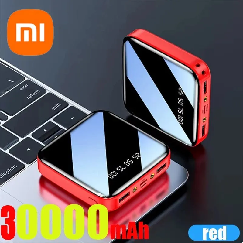 Mini Portable Power Bank Fast Charging Pocket-Sized with LED Flashlight Digital Display Mobile Phone Accessory