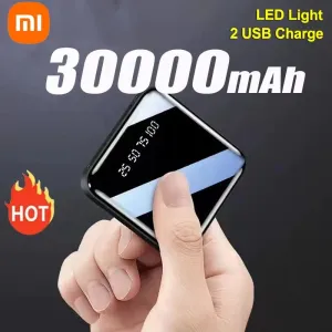 Mini Portable Power Bank Fast Charging Pocket-Sized with LED Flashlight Digital Display Mobile Phone Accessory