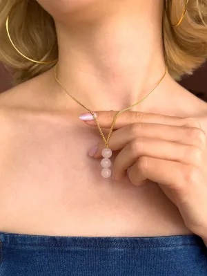 Minimalist Rose Quartz Necklace