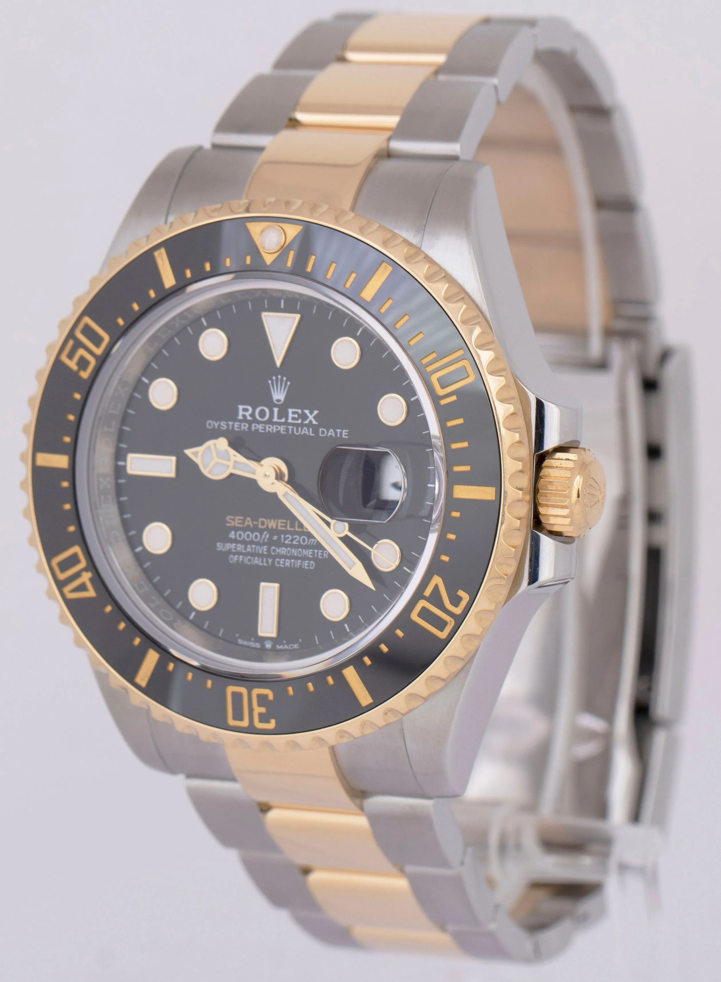 MINT 2022 Rolex Sea-Dweller 43mm Two-Tone 18K Yellow Gold Steel Black 126603