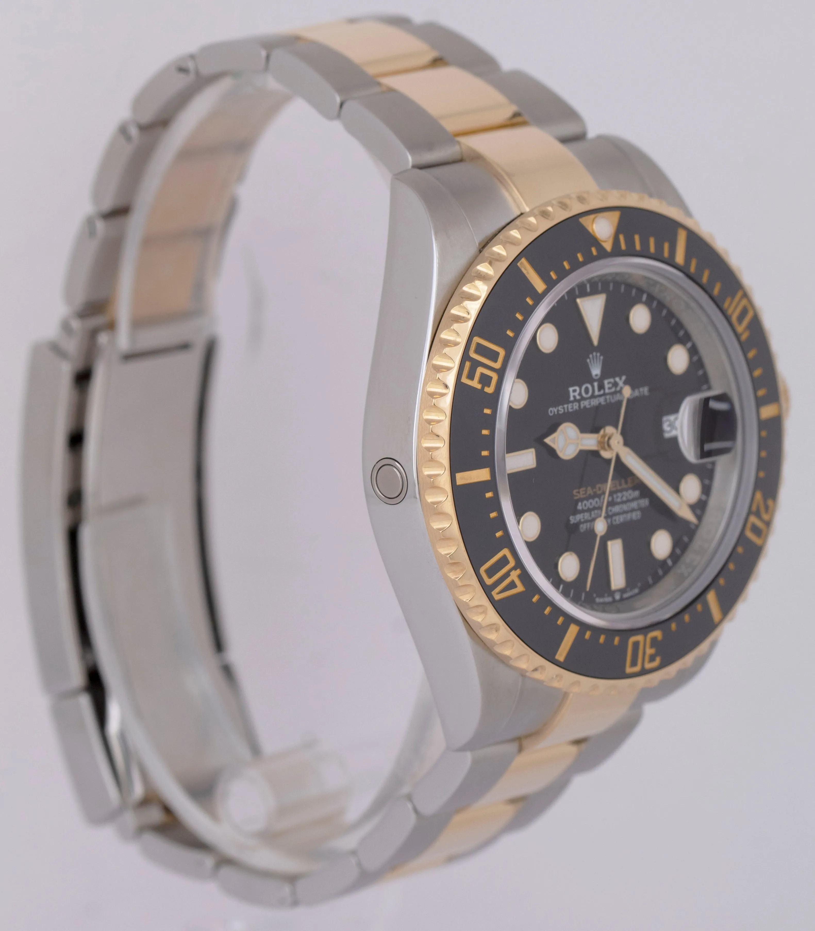 MINT 2022 Rolex Sea-Dweller 43mm Two-Tone 18K Yellow Gold Steel Black 126603