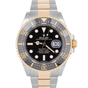 MINT 2022 Rolex Sea-Dweller 43mm Two-Tone 18K Yellow Gold Steel Black 126603