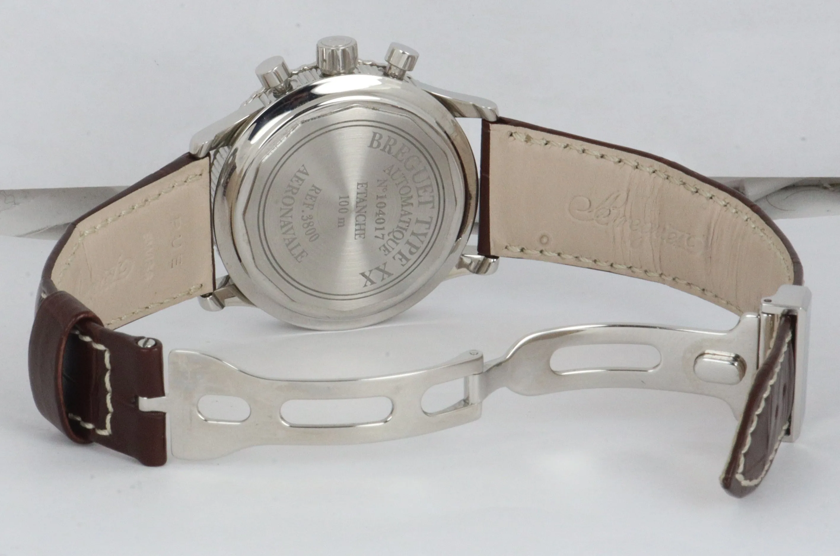 MINT Breguet Type XX Aeronavale Stainless Chrono 3800 Black 39.50mm Men's Watch