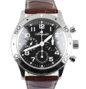 MINT Breguet Type XX Aeronavale Stainless Chrono 3800 Black 39.50mm Men's Watch