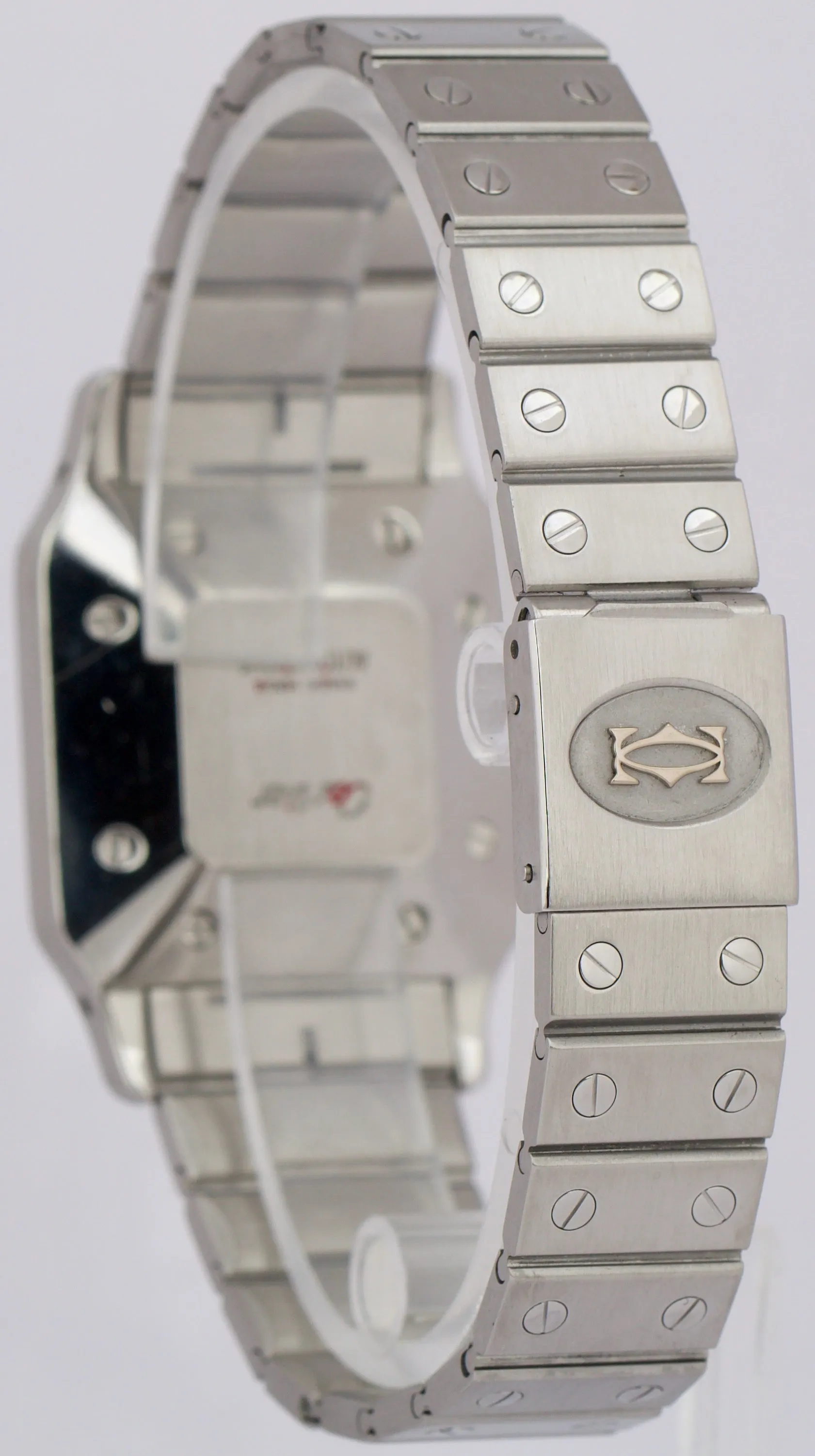 MINT Cartier Santos Carrée 29mm AUTOMATIC Roman White Stainless Steel 2960 Watch