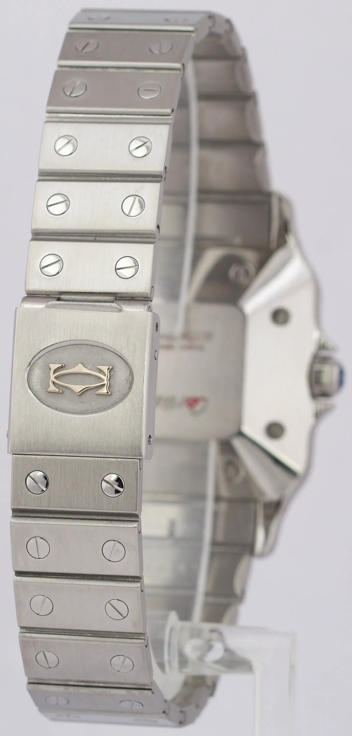 MINT Cartier Santos Carrée 29mm AUTOMATIC Roman White Stainless Steel 2960 Watch