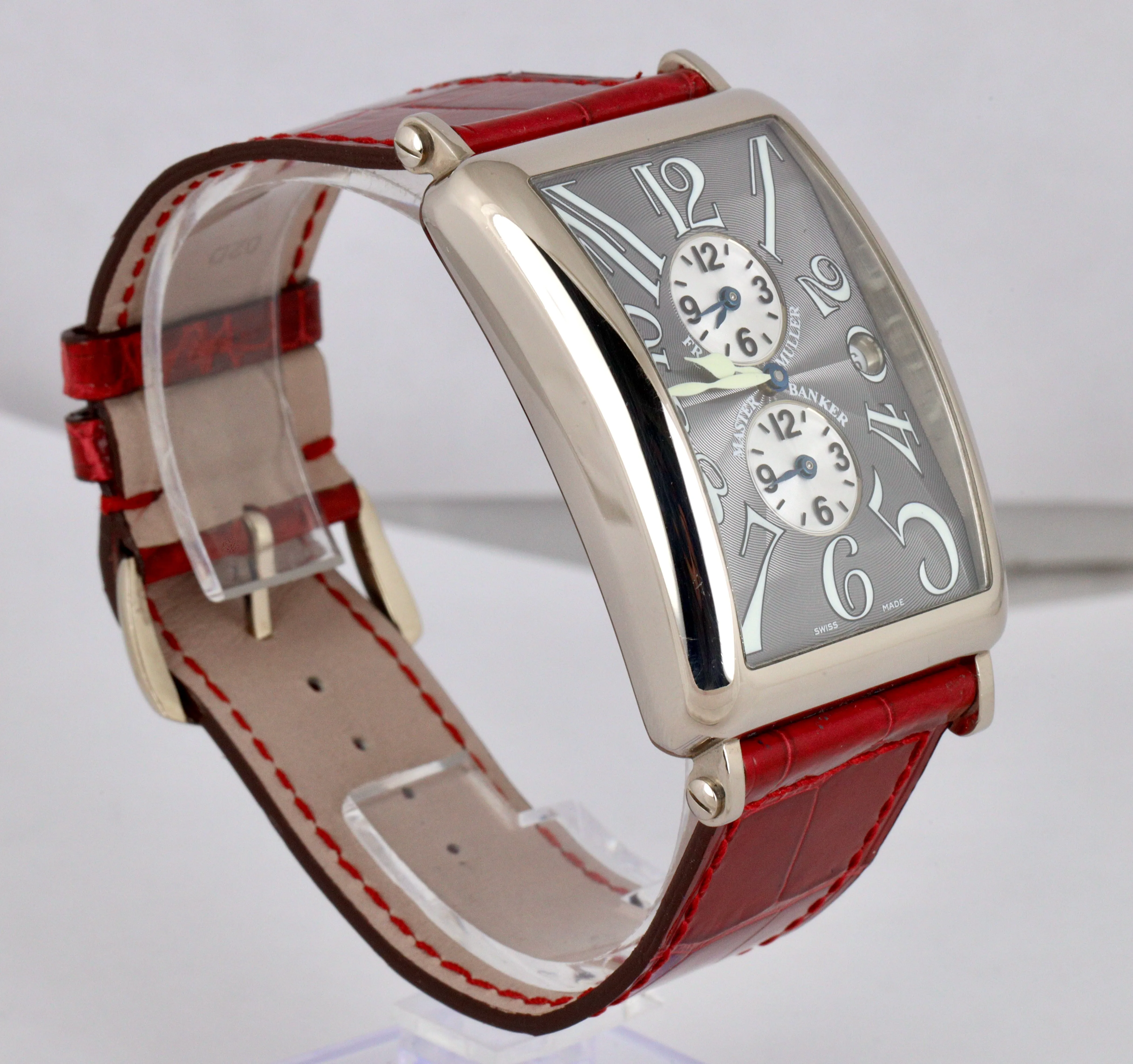 MINT Franck Muller FM Long Island Master Banker 18K White Gold Rhodium 1200 MB