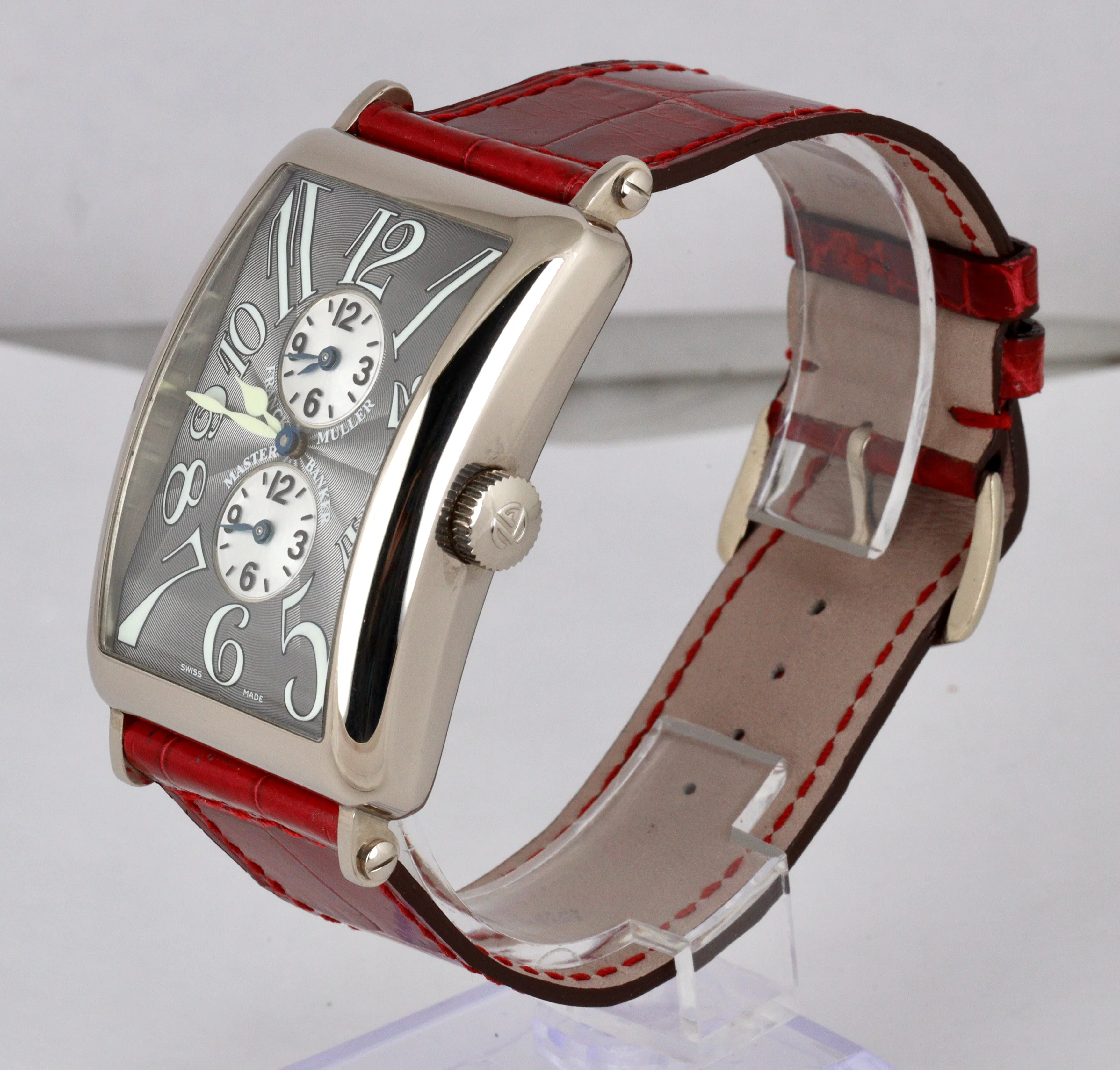 MINT Franck Muller FM Long Island Master Banker 18K White Gold Rhodium 1200 MB