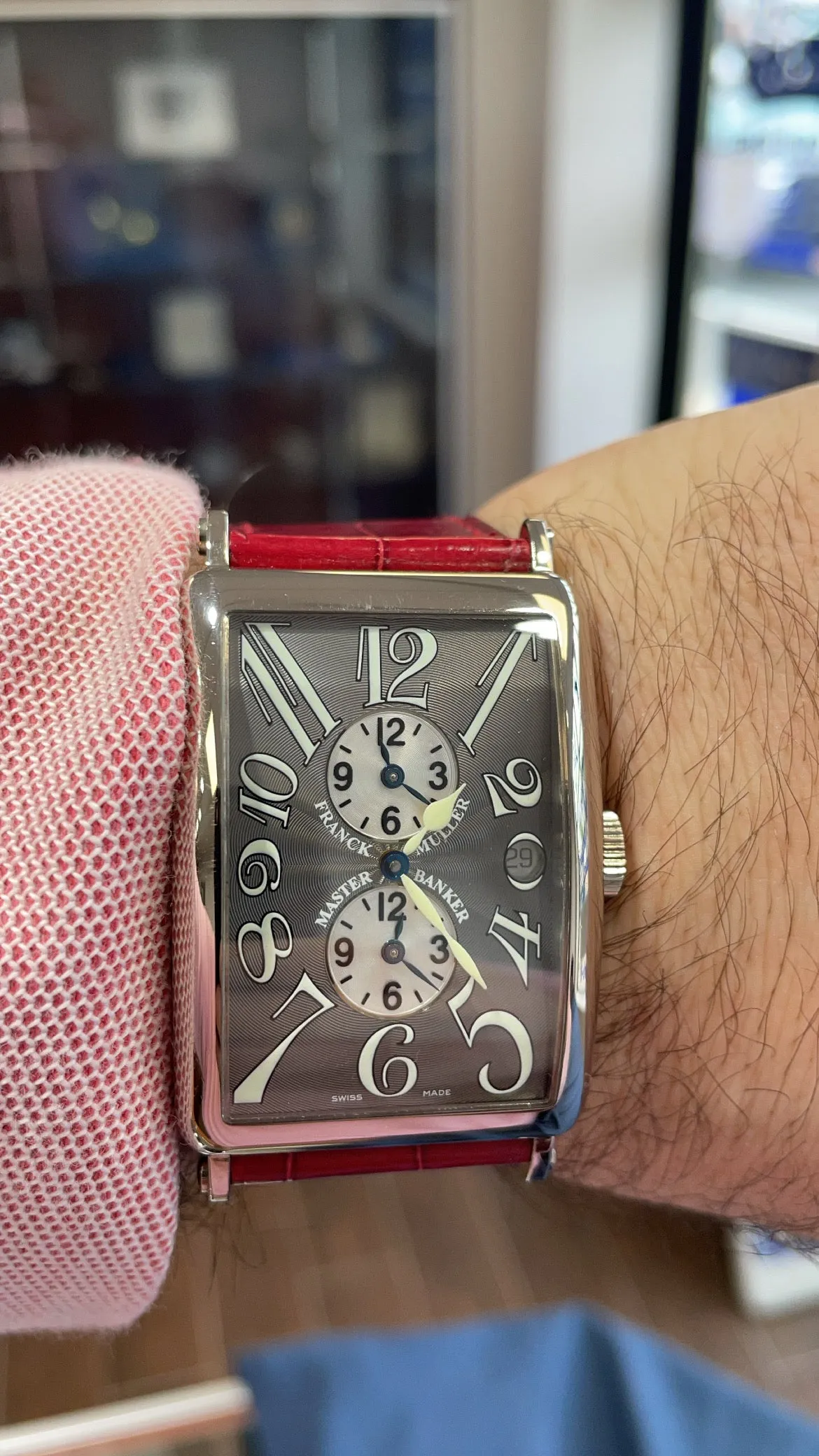 MINT Franck Muller FM Long Island Master Banker 18K White Gold Rhodium 1200 MB