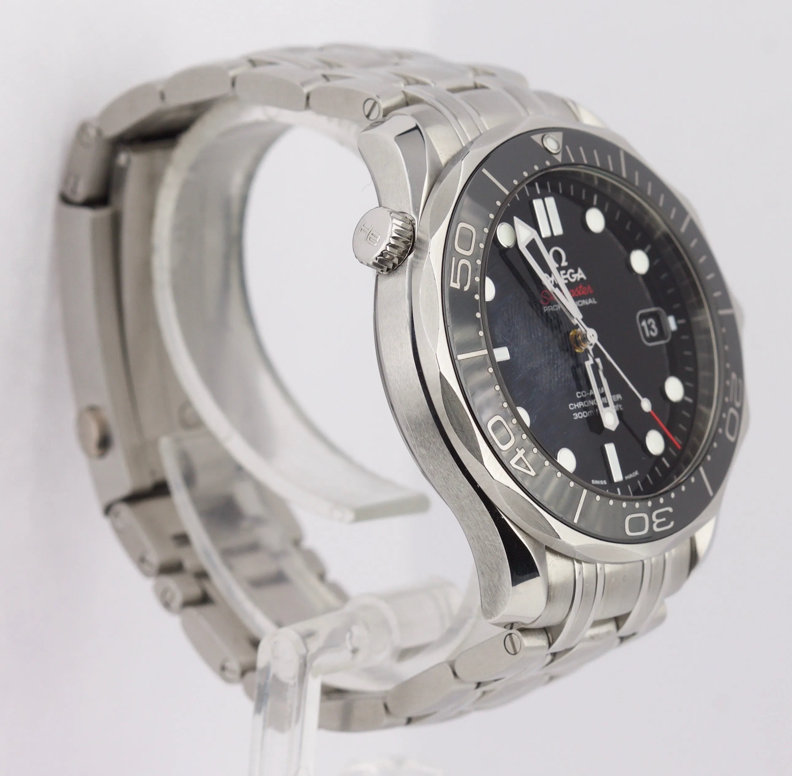 MINT Omega Seamaster 41mm Black Co-Axial 300M 212.30.41.20.01.003 Steel Watch