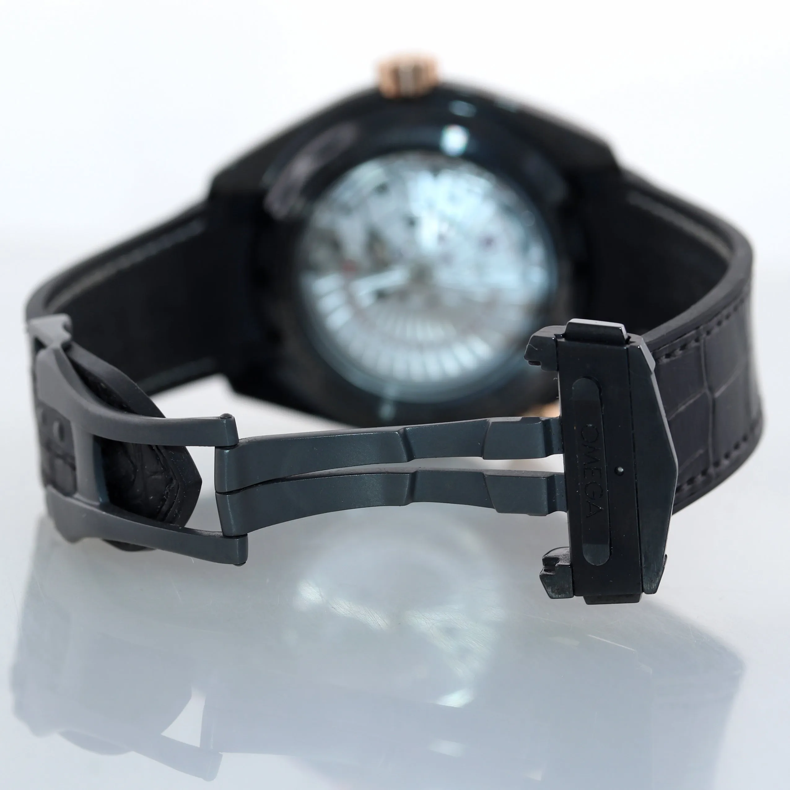 MINT PAPERS Omega Planet Ocean Deep Black 215.63.46.22.01.001 Ceramic Rose Watch