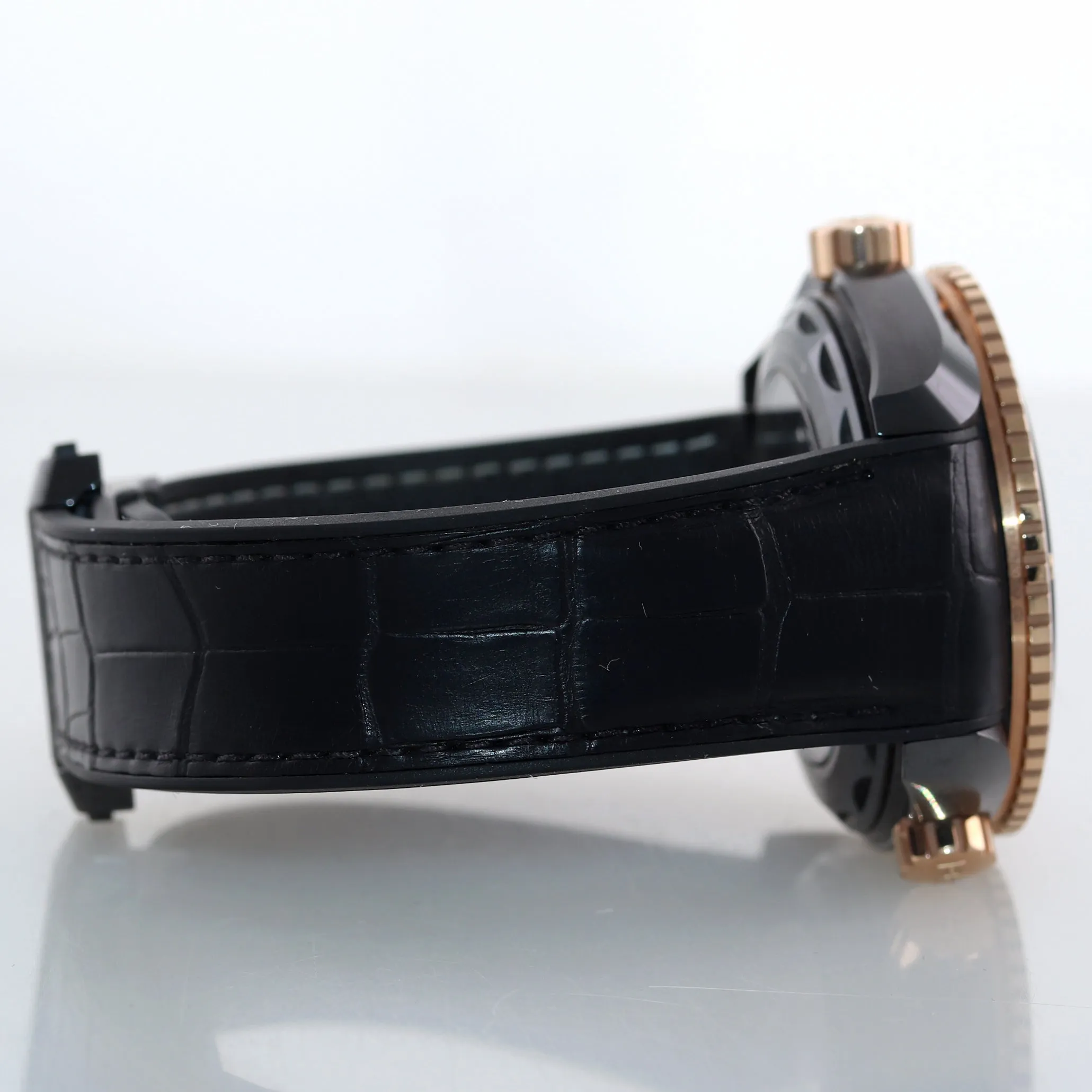MINT PAPERS Omega Planet Ocean Deep Black 215.63.46.22.01.001 Ceramic Rose Watch