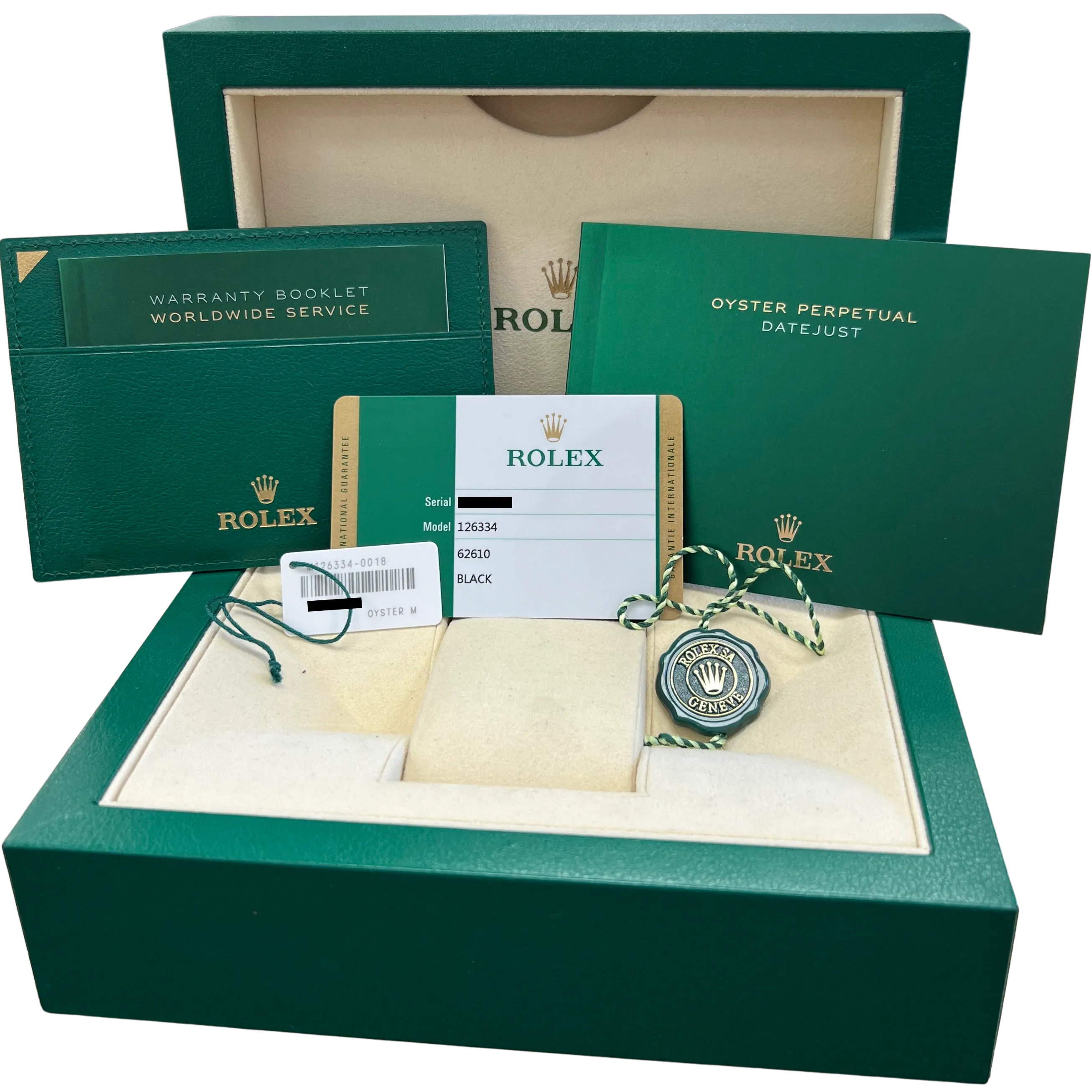 MINT PAPERS Rolex DateJust 41mm BLACK 18K Steel Fluted JUBILEE Watch 126334 BOX