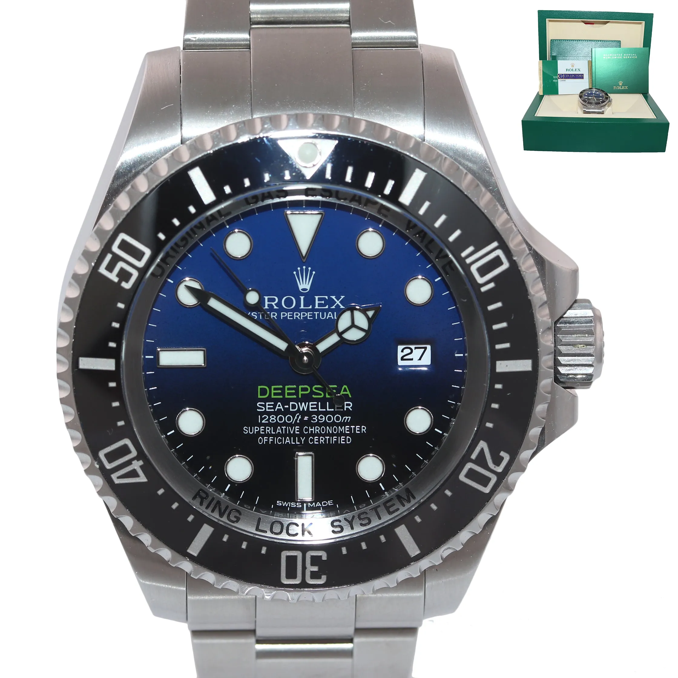MINT PAPERS Rolex Sea-Dweller Deepsea James Cameron Blue 116660 44mm Watch