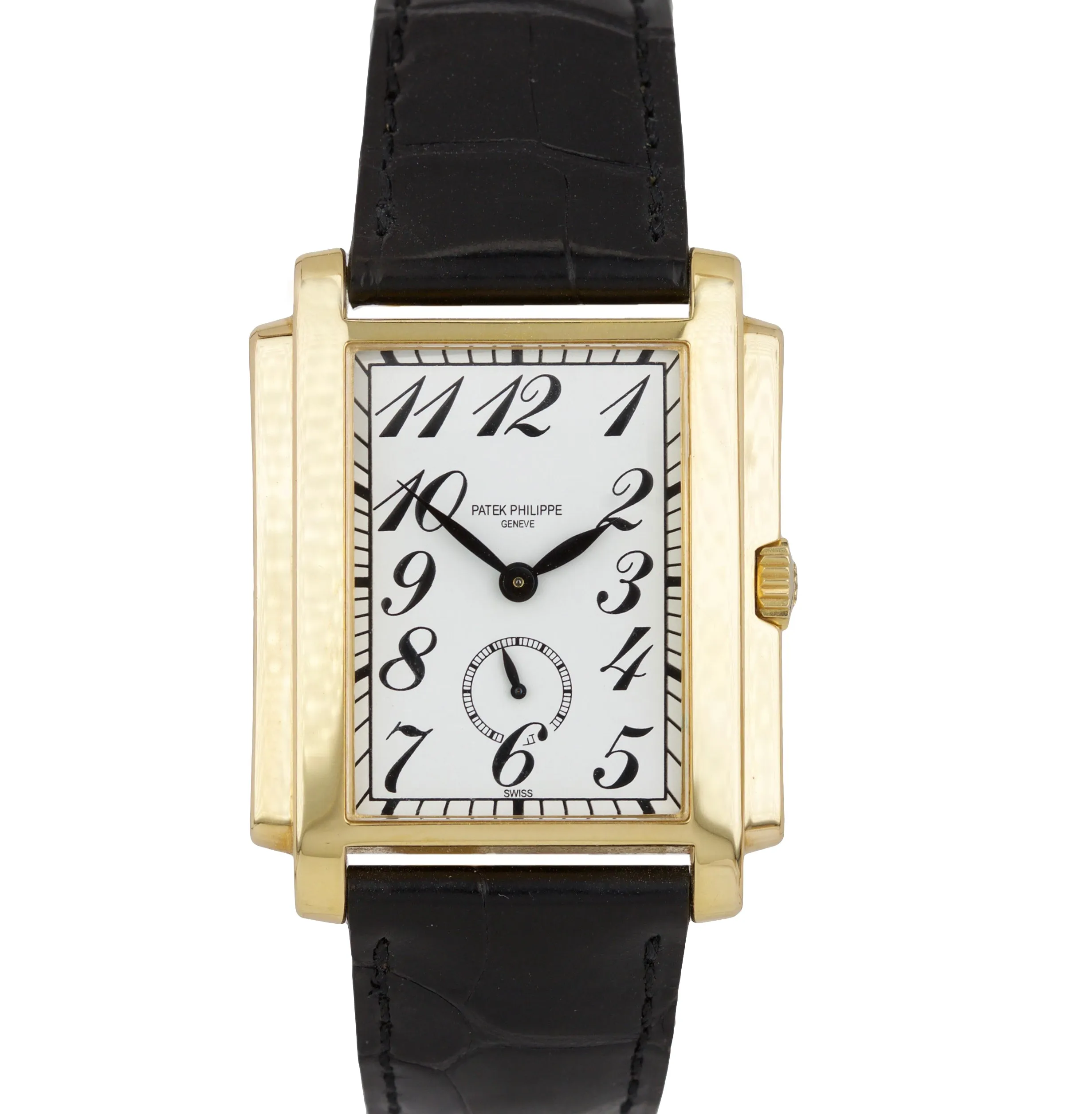 MINT Patek Philippe Gondolo Arabic 18K Yellow Gold Leather Manual Watch 5024-J