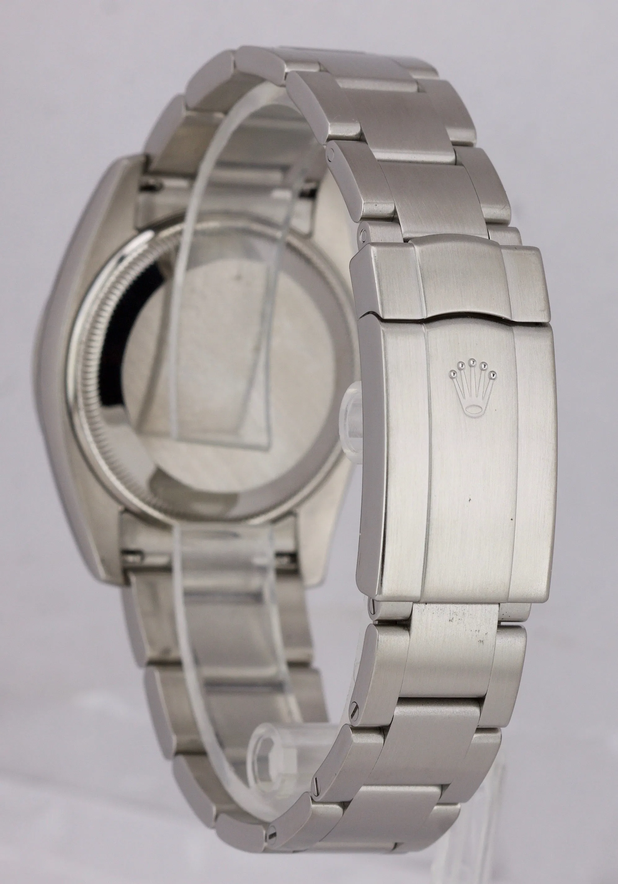 MINT Rolex Air-King Oyster Perpetual White Roman Stainless 114200 34mm Watch
