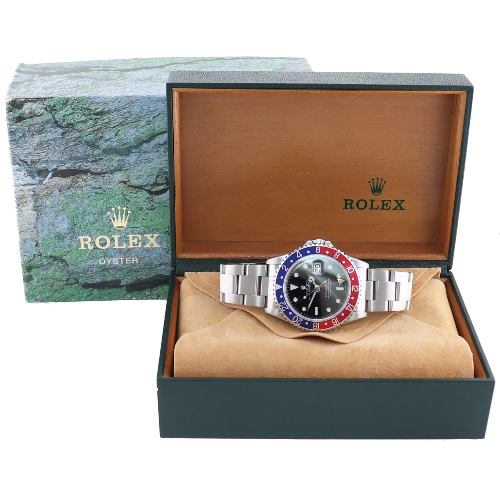 MINT Rolex Daytona 16523 Zenith Black Diamond Yellow Gold Two Tone Watch Box
