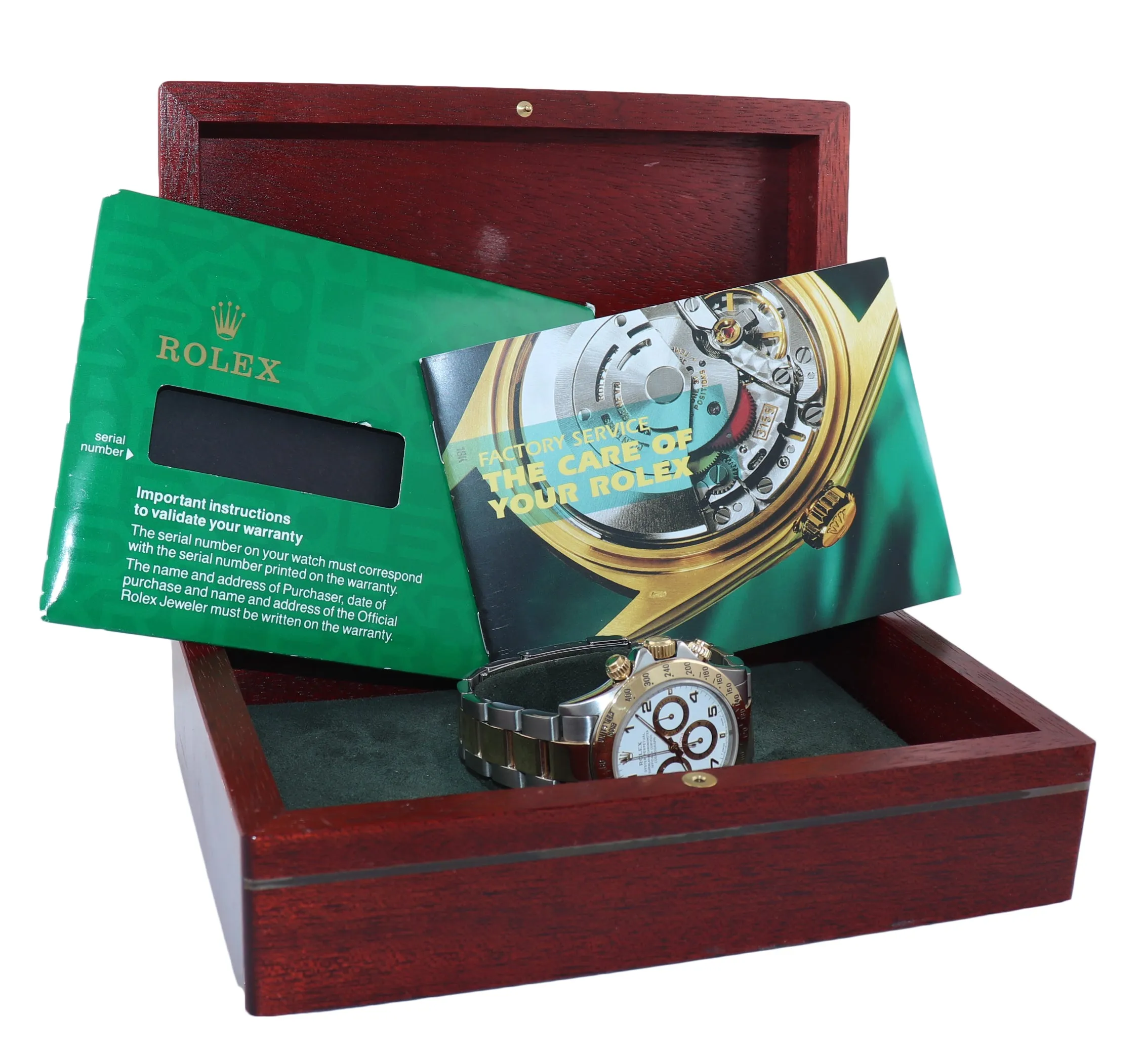 MINT Rolex Daytona 16523 Zenith Two Tone 18 Yellow Gold White Dial SEL Bracelet