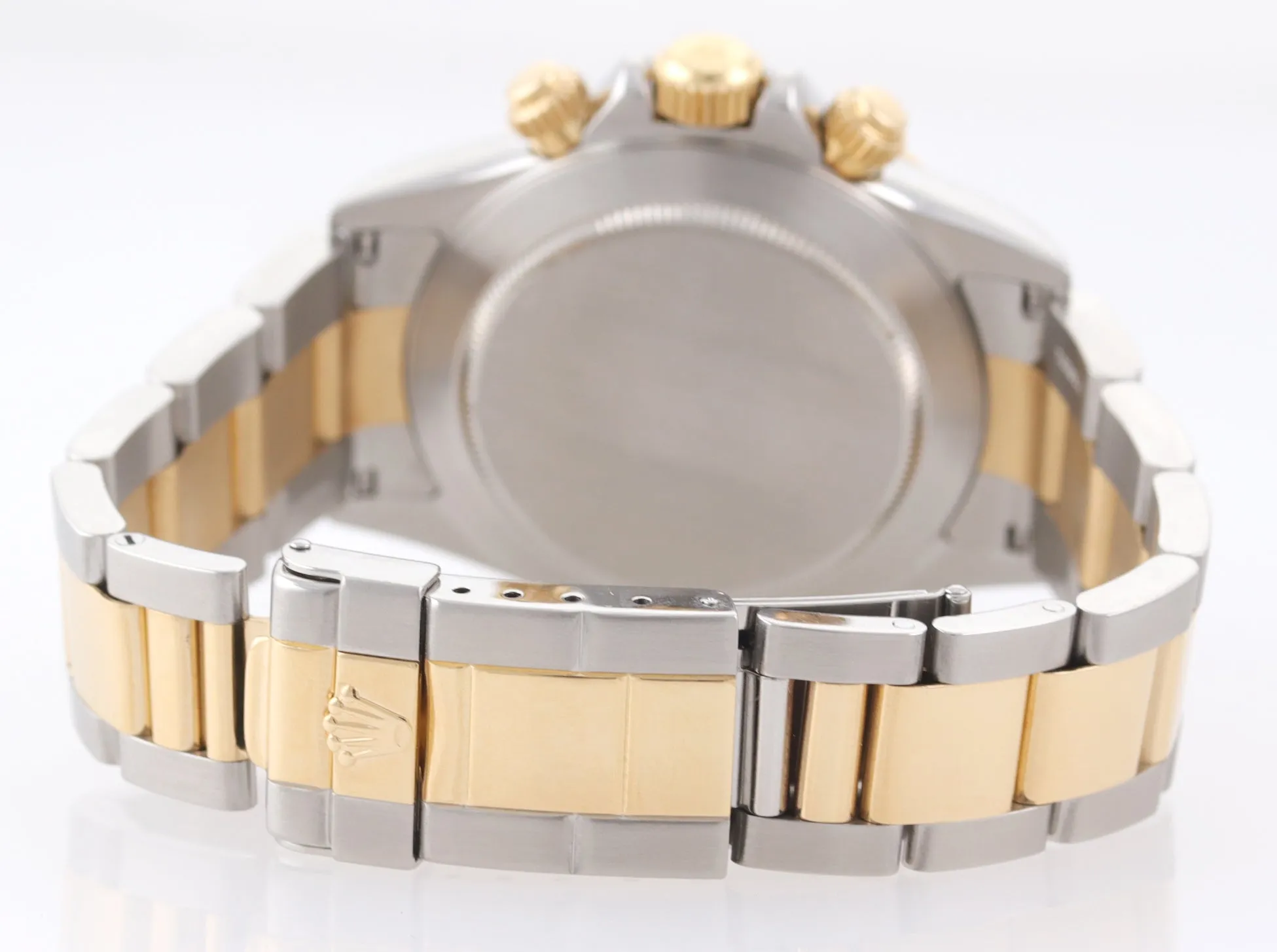 MINT Rolex Daytona 16523 Zenith Two Tone 18 Yellow Gold White Dial SEL Bracelet