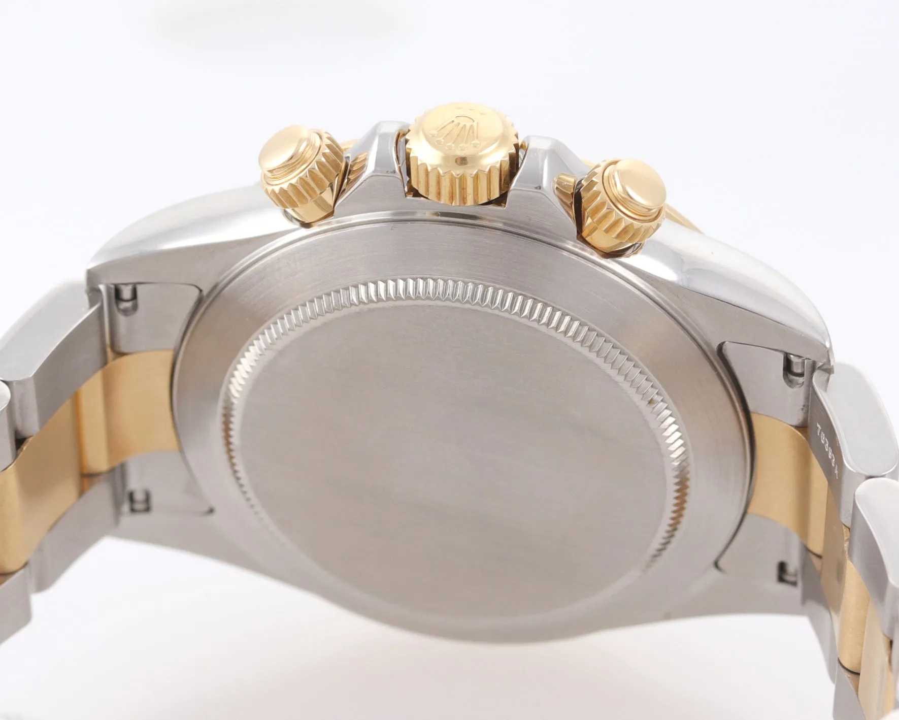 MINT Rolex Daytona 16523 Zenith Two Tone 18 Yellow Gold White Dial SEL Bracelet