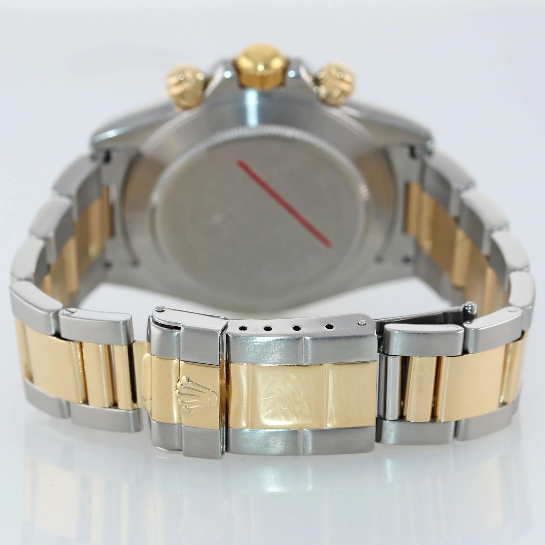 MINT Rolex Daytona 16523 Zenith Two Tone 18 Yellow Gold White Tritium Dial