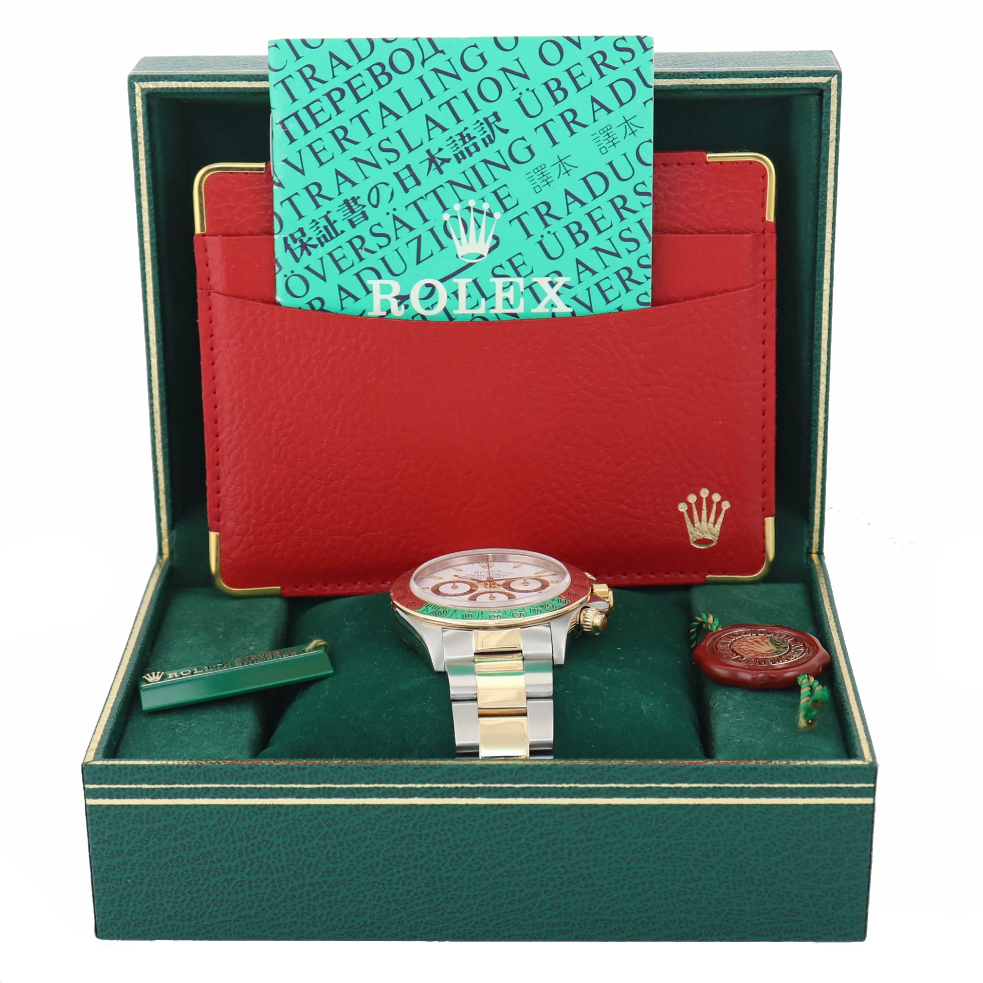 MINT Rolex Daytona 16523 Zenith Two Tone 18 Yellow Gold White Tritium Dial