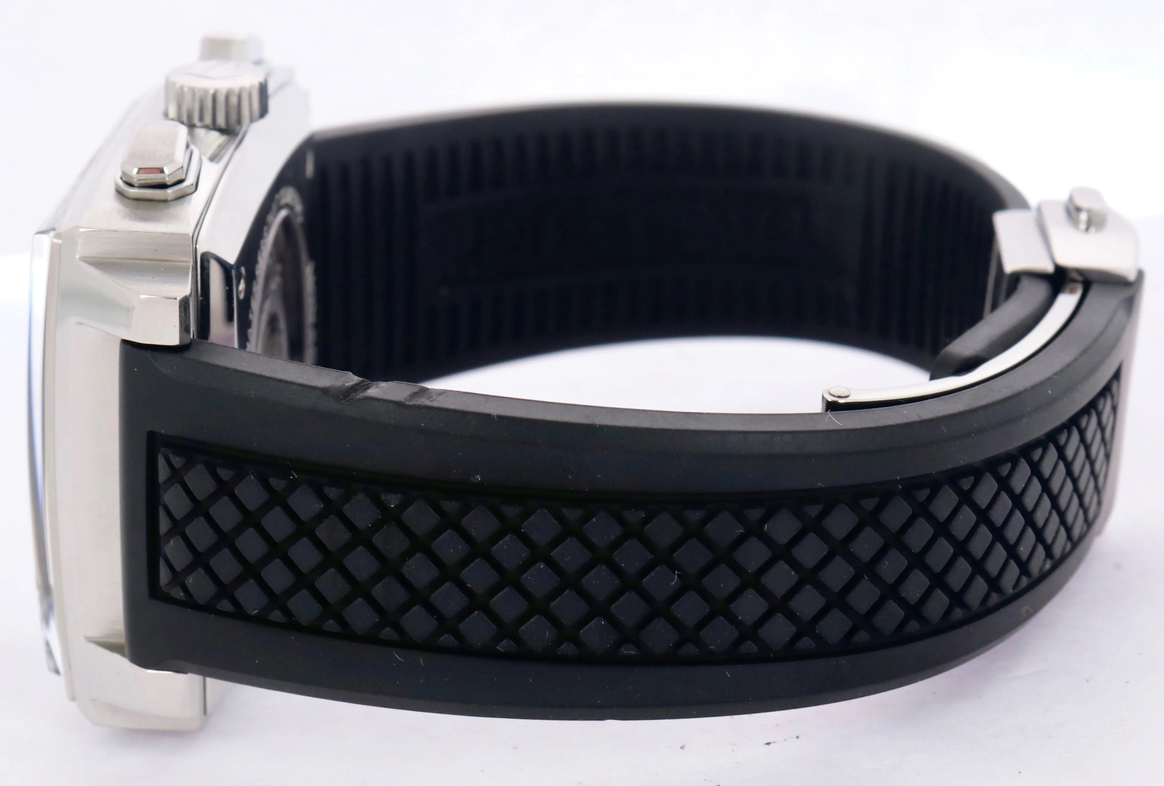 MINT TAG Heuer Monaco Calibre 12 Chronograph Black Stainless CAW2114 39mm Watch