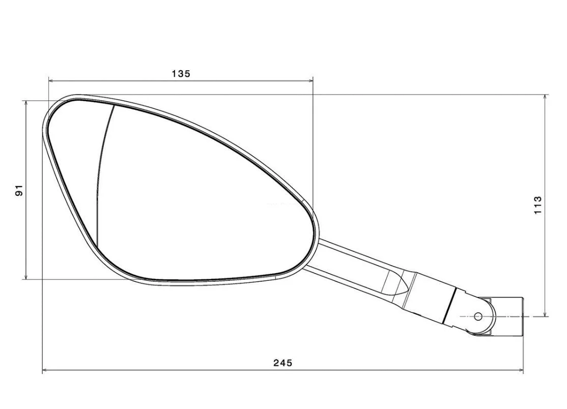 Mirror RIZOMA Genesi right | Vespa LX/LXV/S/GTS/GTS Super/GTV/GT 60/GT/GT L