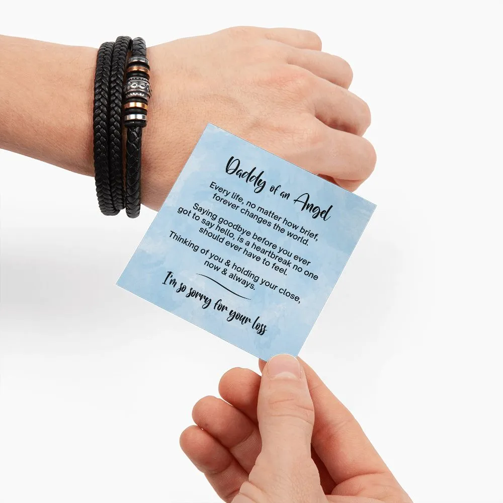 Miscarriage Gift for Dad, Loss of Baby Bracelet for Daddy, Infant Loss Keepsake, Stillborn Memorial Present