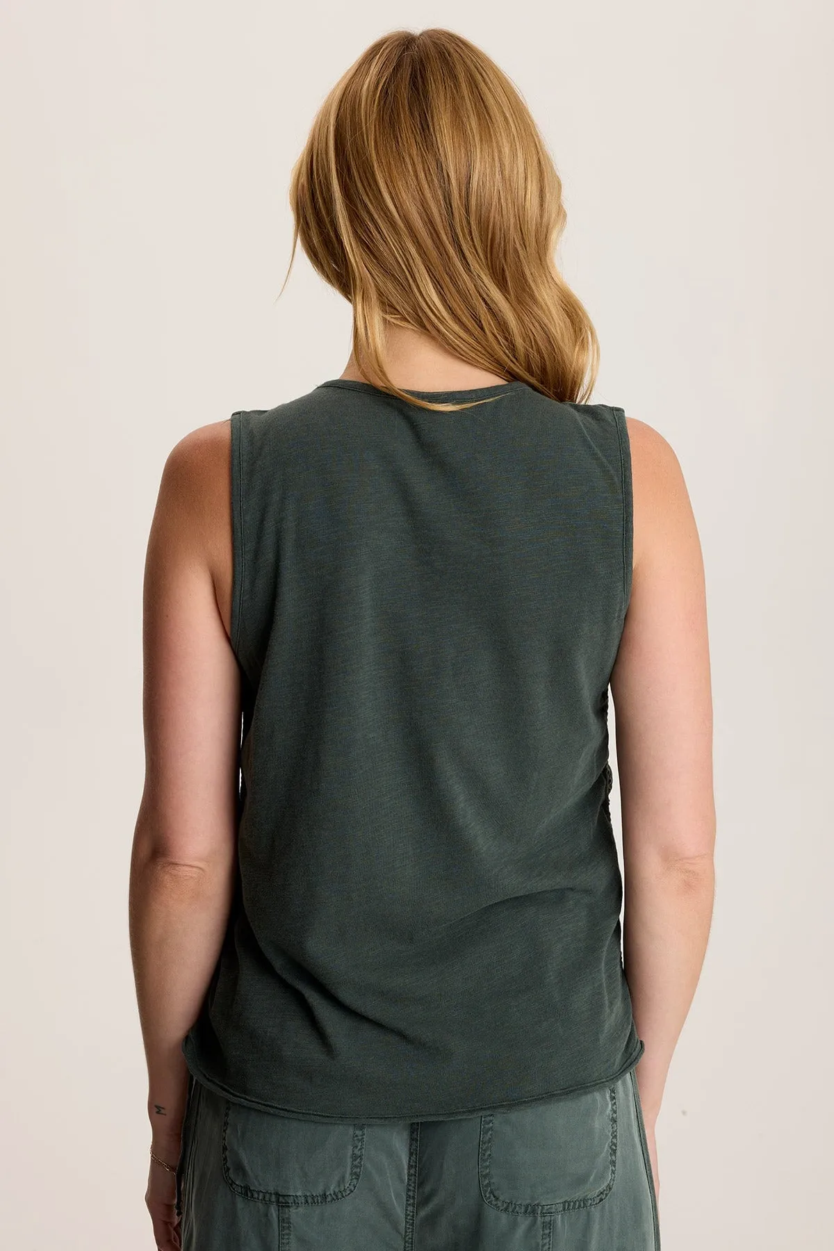 Mitzi Twill Cinched Cord Tank