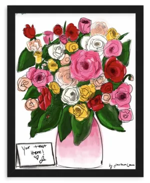 Mixed Roses with Framing