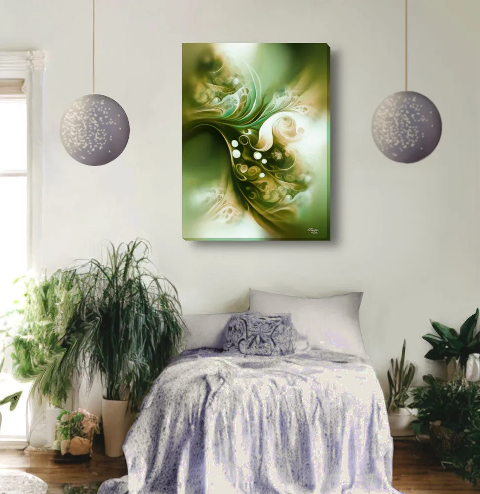 Modern Abstract Art Print in Earth Tones With Symbolism and Meaning - "Moss and Mist"