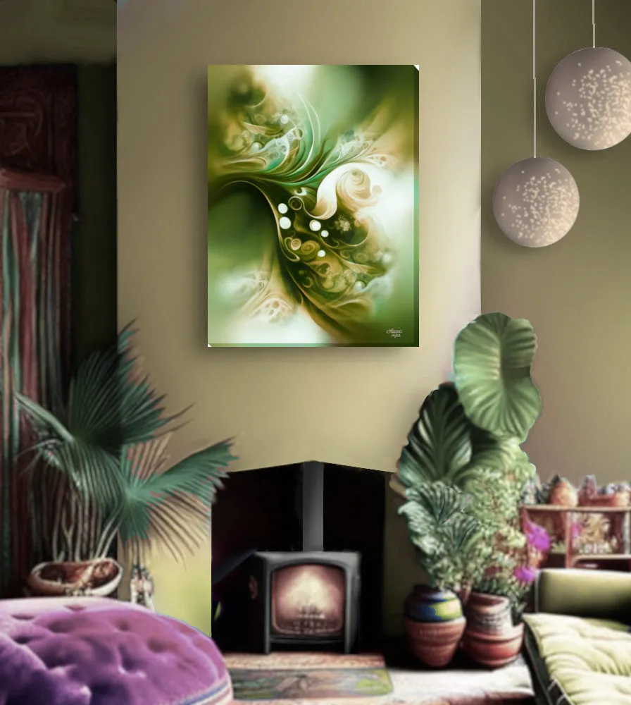Modern Abstract Art Print in Earth Tones With Symbolism and Meaning - "Moss and Mist"