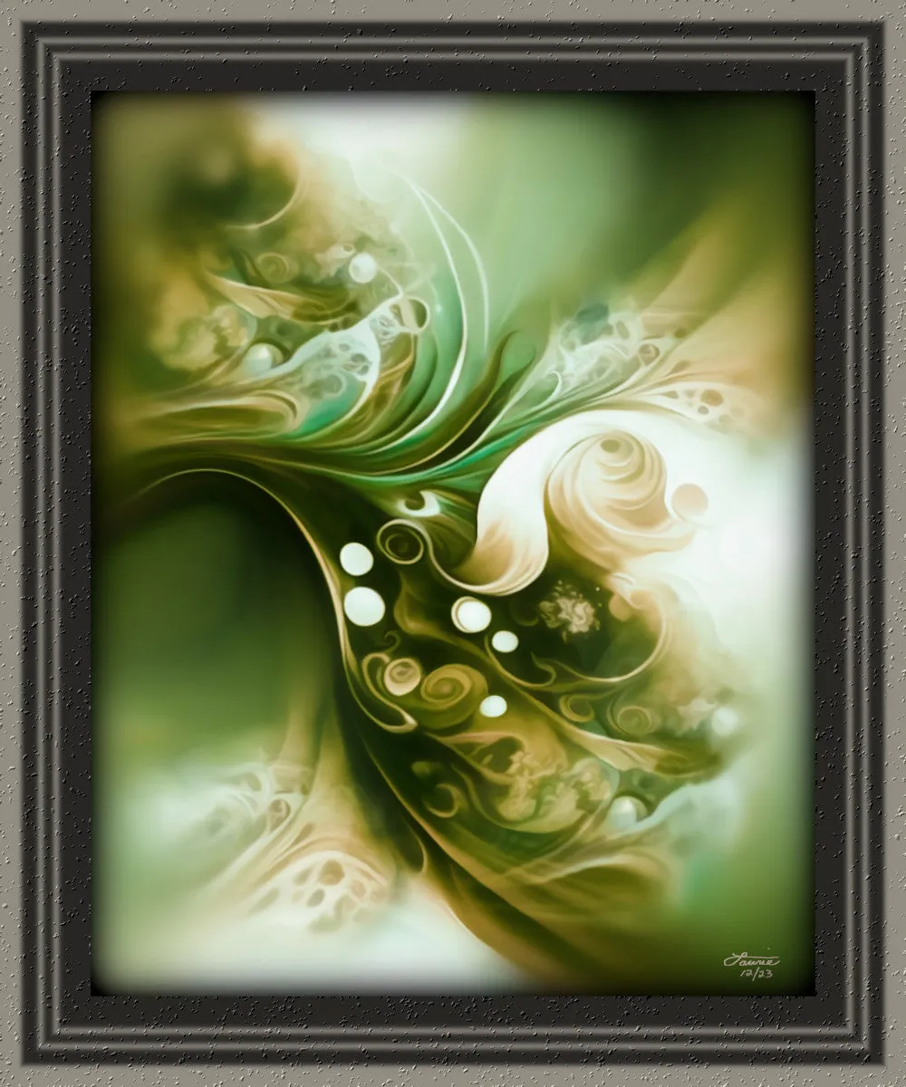 Modern Abstract Art Print in Earth Tones With Symbolism and Meaning - "Moss and Mist"