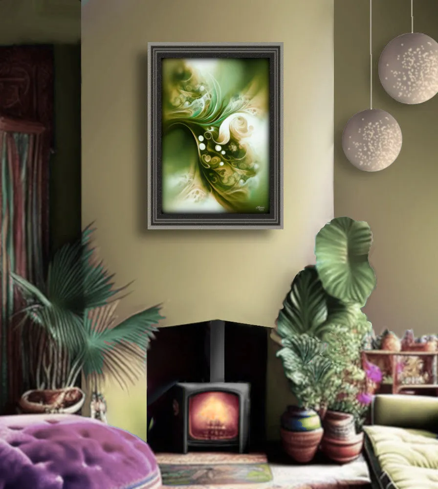 Modern Abstract Art Print in Earth Tones With Symbolism and Meaning - "Moss and Mist"