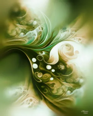 Modern Abstract Art Print in Earth Tones With Symbolism and Meaning - "Moss and Mist"