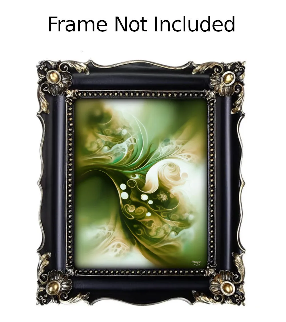 Modern Abstract Art Print in Earth Tones With Symbolism and Meaning - "Moss and Mist"