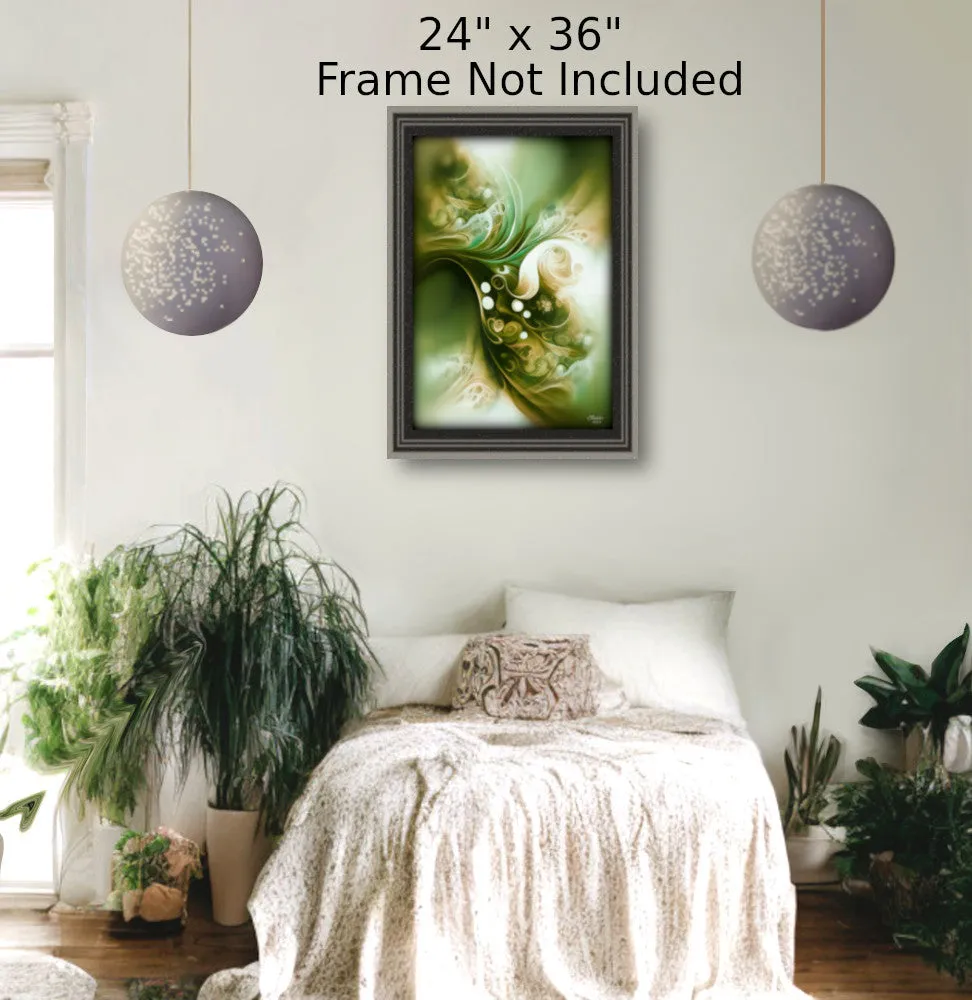 Modern Abstract Art Print in Earth Tones With Symbolism and Meaning - "Moss and Mist"