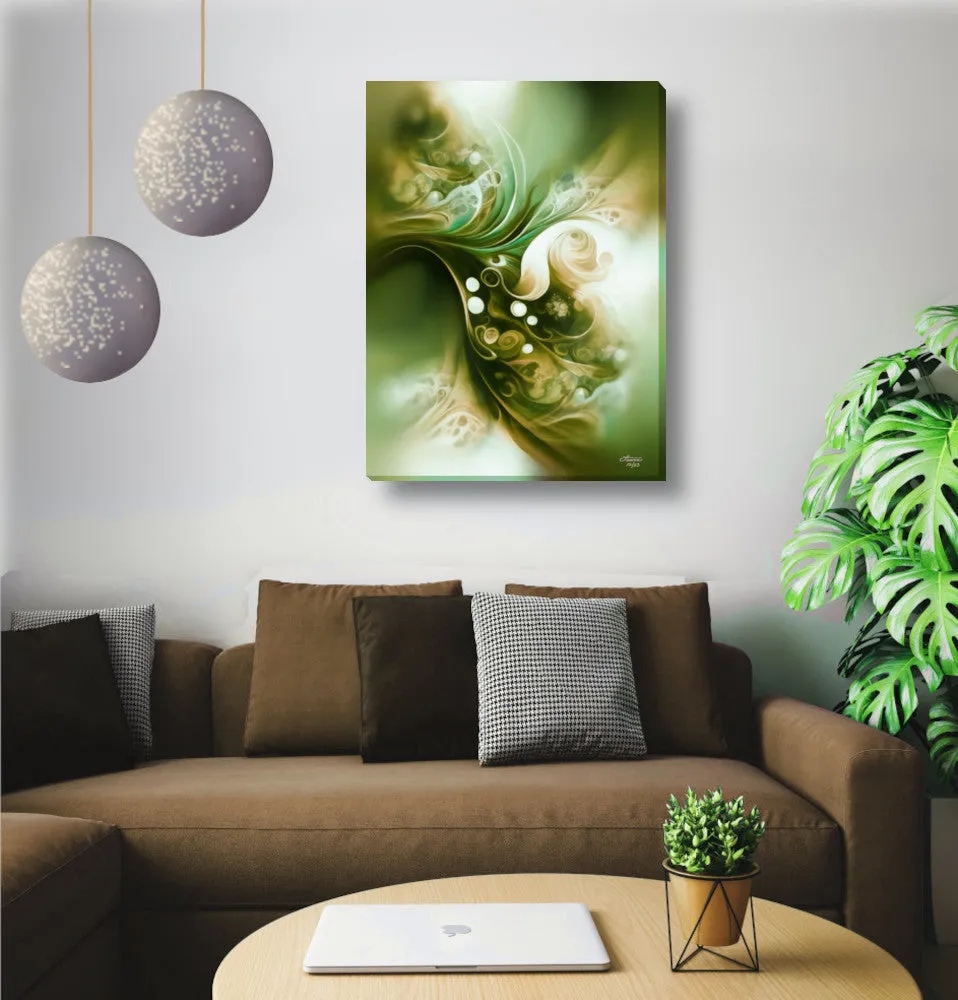 Modern Abstract Art Print in Earth Tones With Symbolism and Meaning - "Moss and Mist"