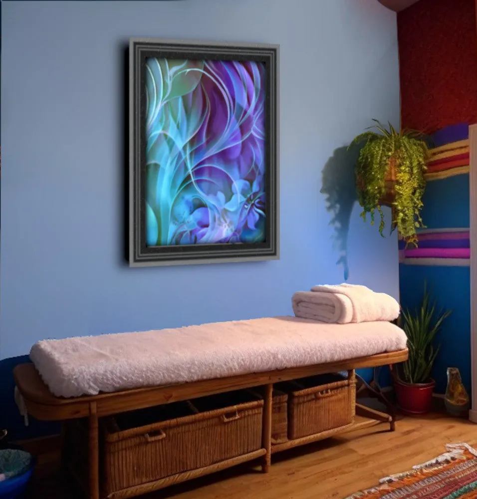 Modern Abstract Art Print in Purples and Blues, Contemporary Artwork Home Decor - "Natural Flow"