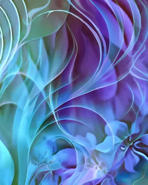 Modern Abstract Art Print in Purples and Blues, Contemporary Artwork Home Decor - "Natural Flow"