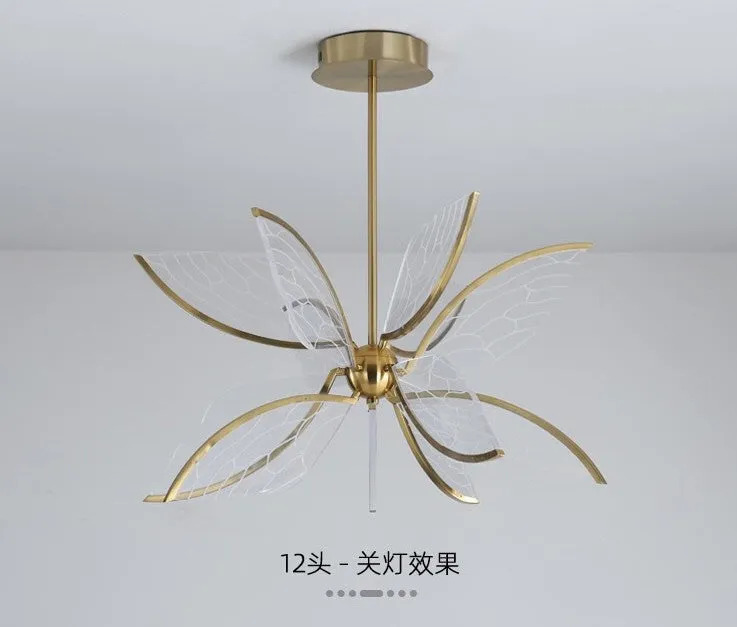 Modern Butterfly LED Chandelier with Acrylics