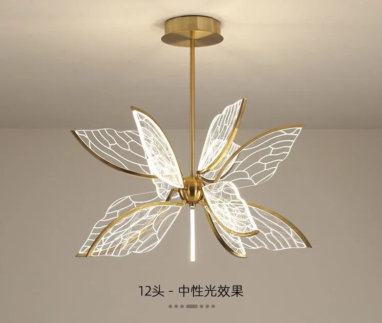Modern Butterfly LED Chandelier with Acrylics