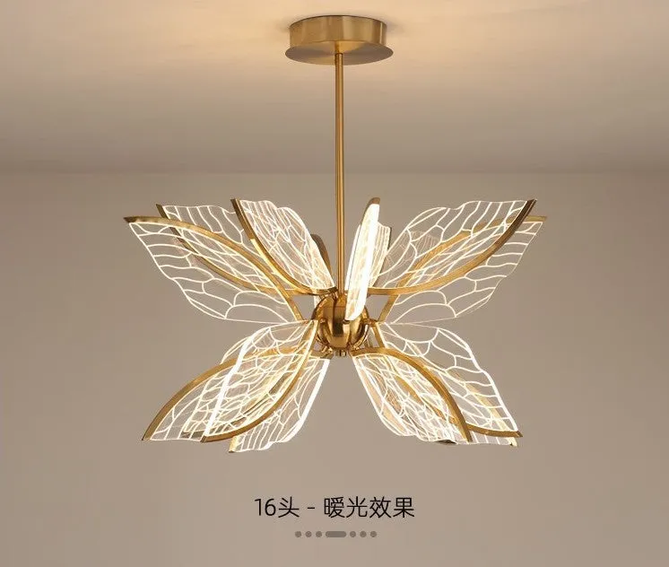Modern Butterfly LED Chandelier with Acrylics