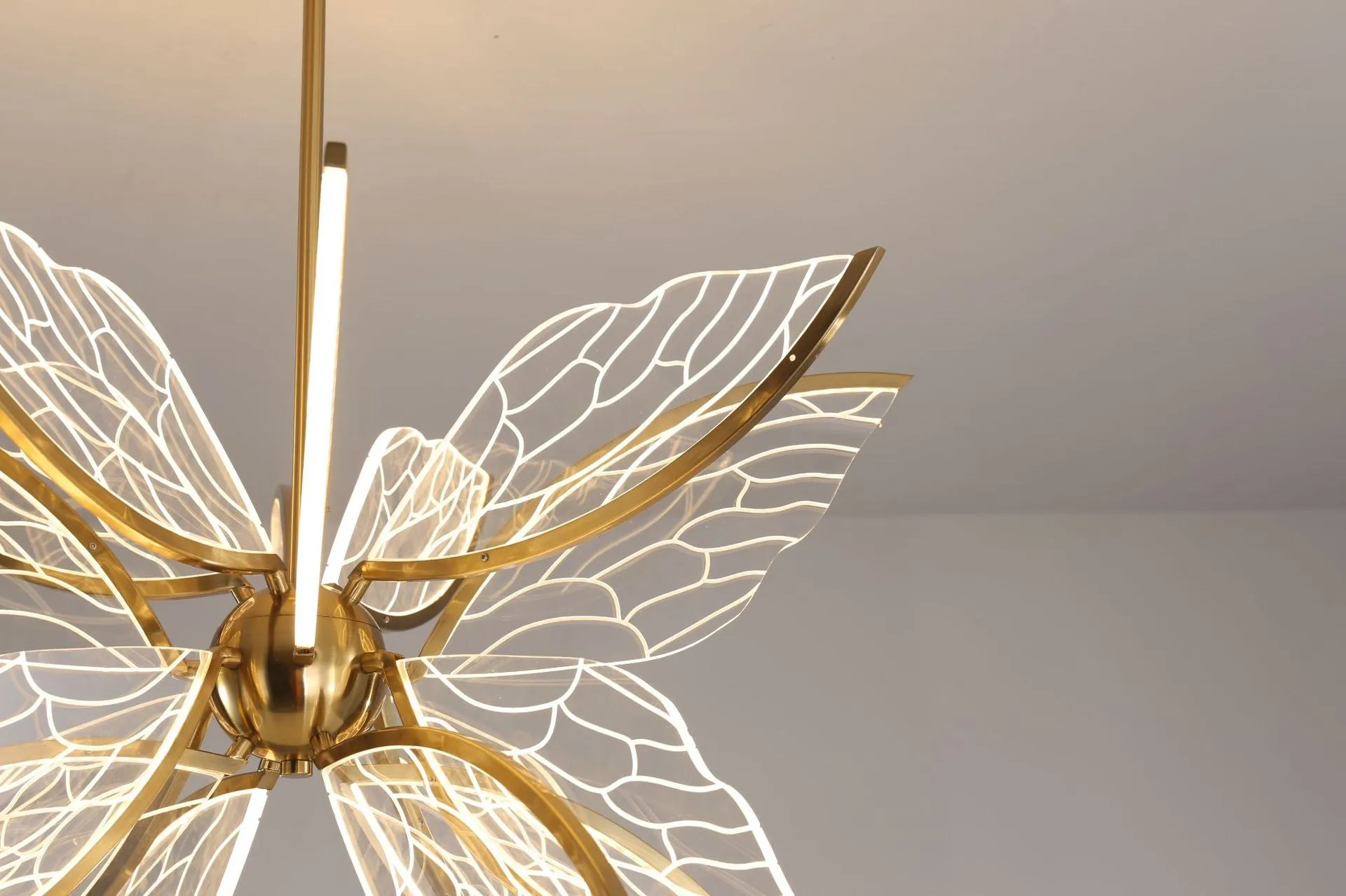 Modern Butterfly LED Chandelier with Acrylics