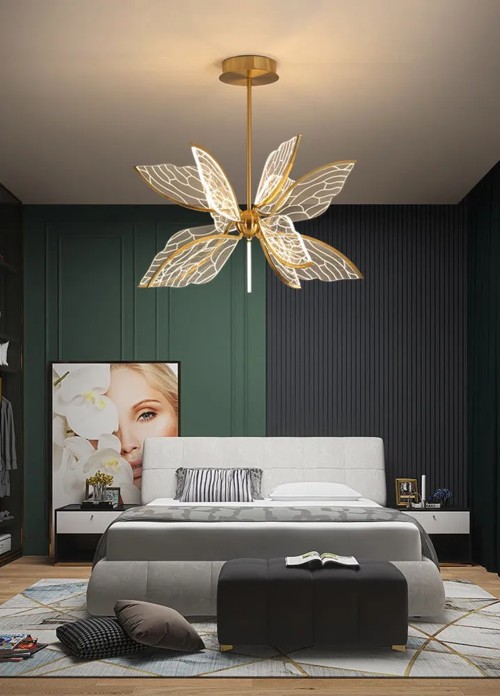 Modern Butterfly LED Chandelier with Acrylics