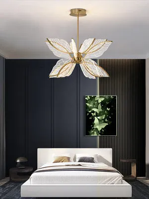 Modern Butterfly LED Chandelier with Acrylics