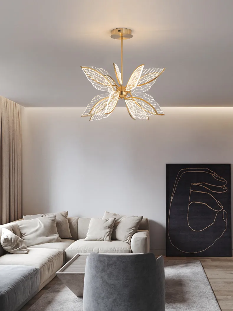 Modern Butterfly LED Chandelier with Acrylics