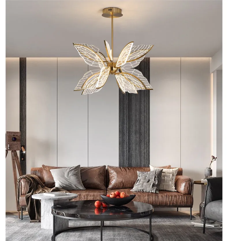 Modern Butterfly LED Chandelier with Acrylics